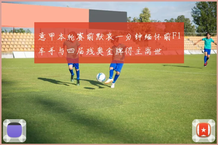 意甲本轮赛前默哀一分钟缅怀前F1车手与四届残奥金牌得主离世